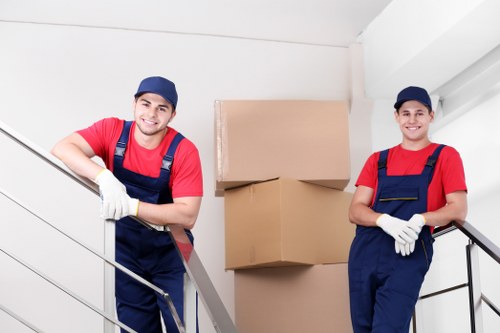 Packing and handling office equipment during a Pimlico relocation