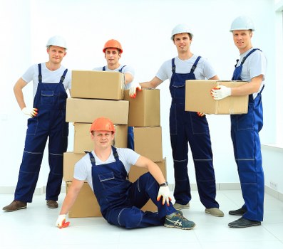 House removalists preparing for a move in Pimlico with careful loading