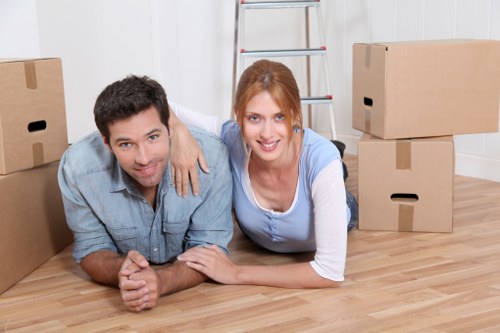 Local moving team planning access for a Pimlico property