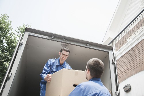 Well-labelled moving boxes and protective packing for local office relocation