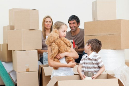 Careful loading of belongings for a Pimlico office move